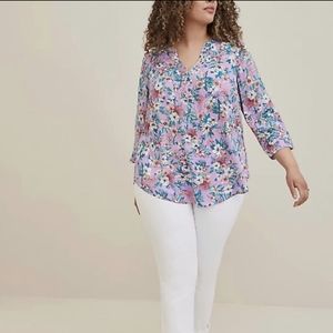 Fun Torrid Flowered Harper Top Sz4